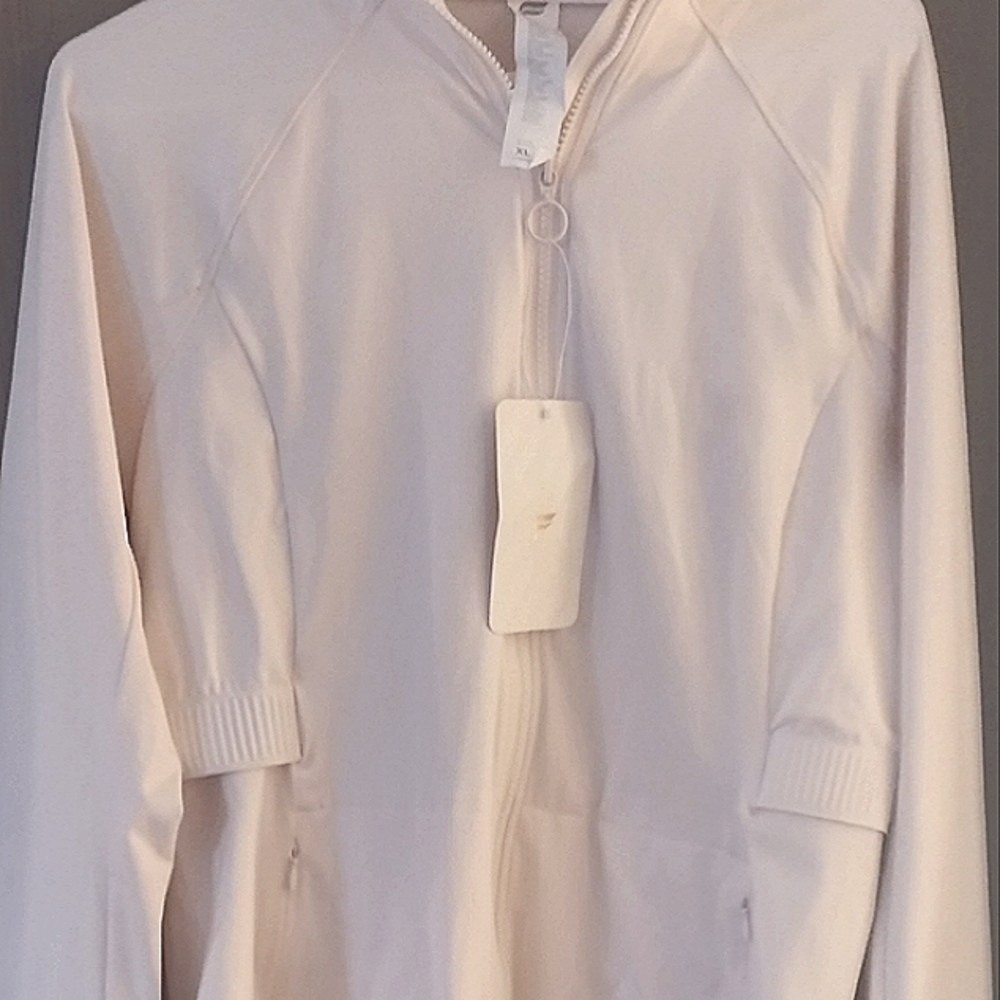 Fabletics Trinity Performance Jacket XL - Egret (light cream)